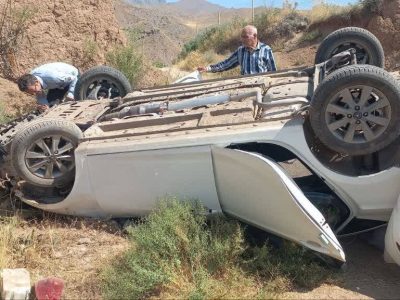 واژگونی خودرو در جاده اشتهارد ۵ مصدوم بجاگذاشت