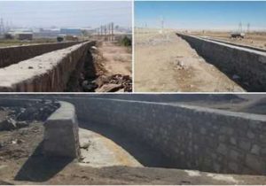 بهره برداری از کانال هدایت آبهای سطحی شهرک صنعتی اشتهارد