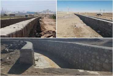 بهره برداری از کانال هدایت آبهای سطحی شهرک صنعتی اشتهارد