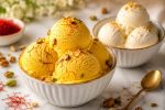 طرز تهیه بستنی سنتی زعفرانی خانگی به ۲ روش؛ با ثعلب و بدون آن